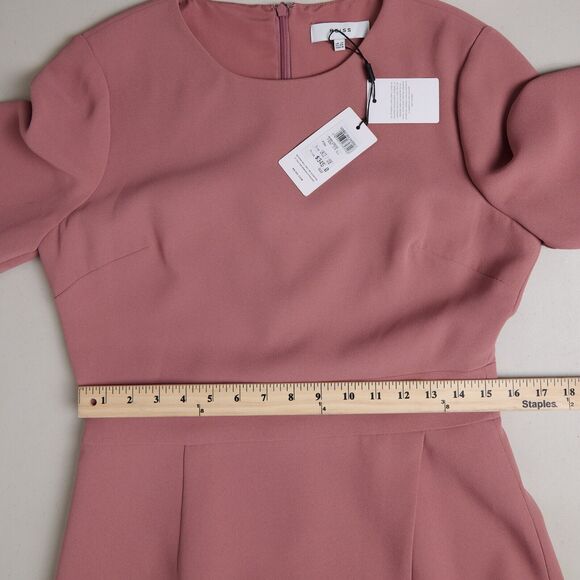 Reiss Myra Wrap Dress 8 Rose Pink Soft Girl Twee Minimalist Wedding Guest NWT - Picture 7 of 9